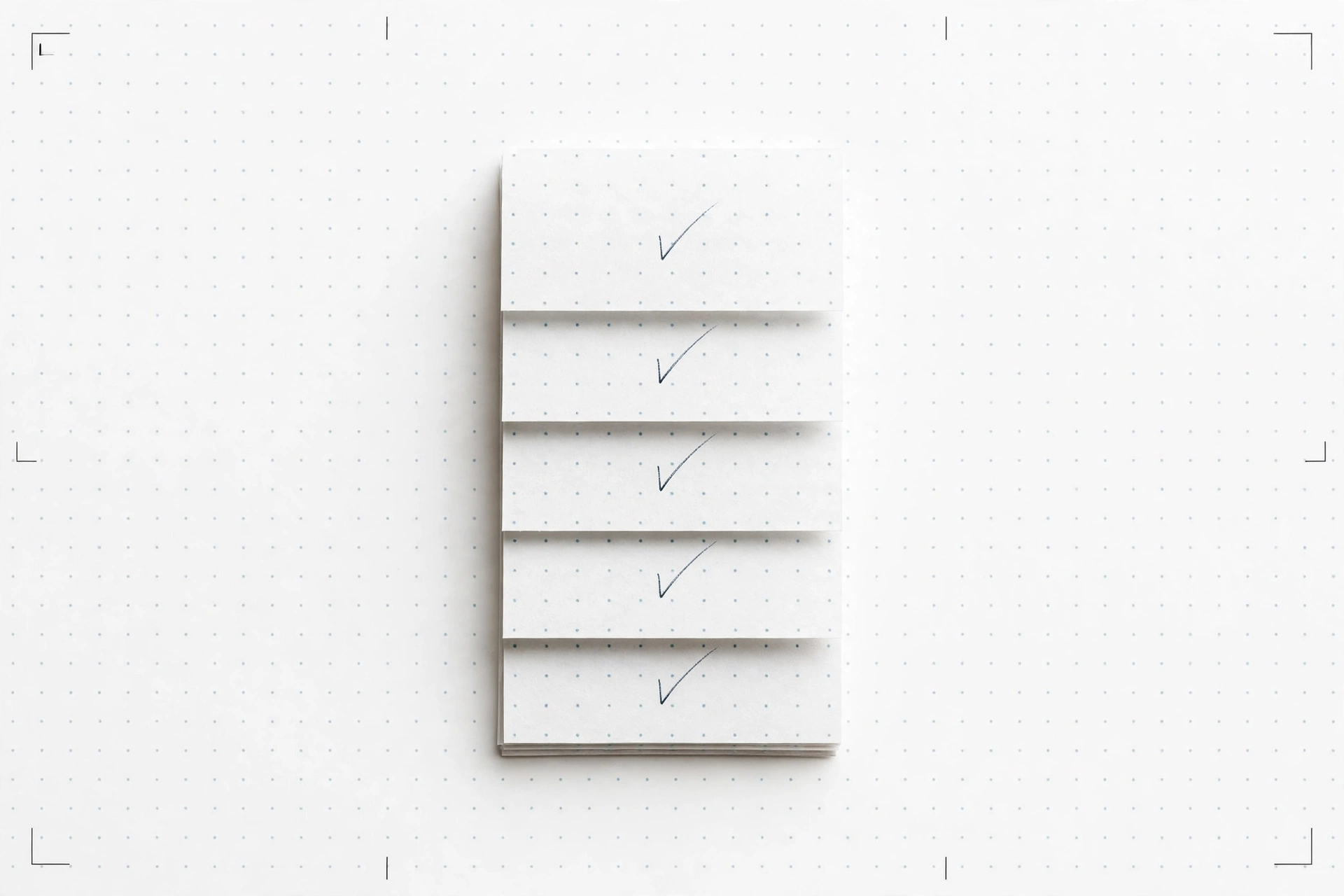 Stack of checked proof slips